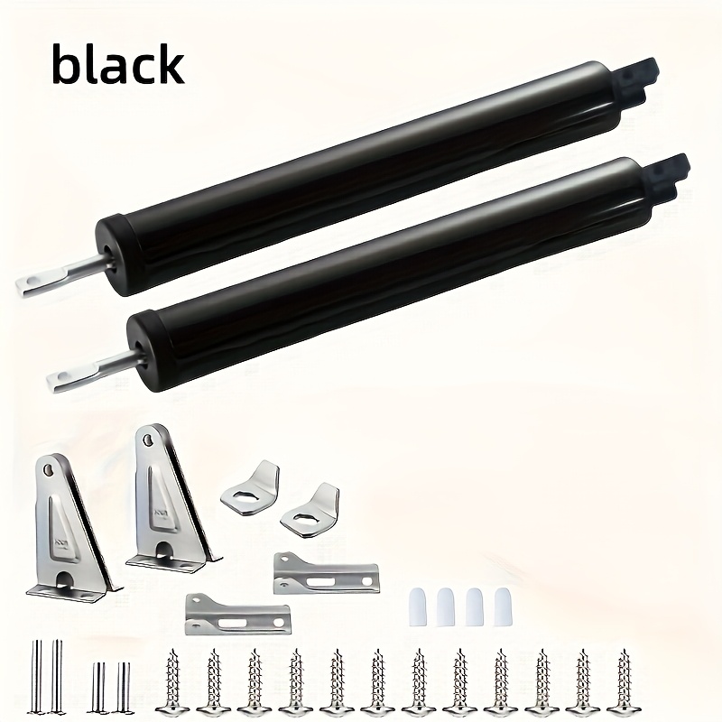 TEMU 2pcs Wind-resistant Heavy-duty Door Closers With Adjustable Speed, Polished , Touch & Remote Control - Safety