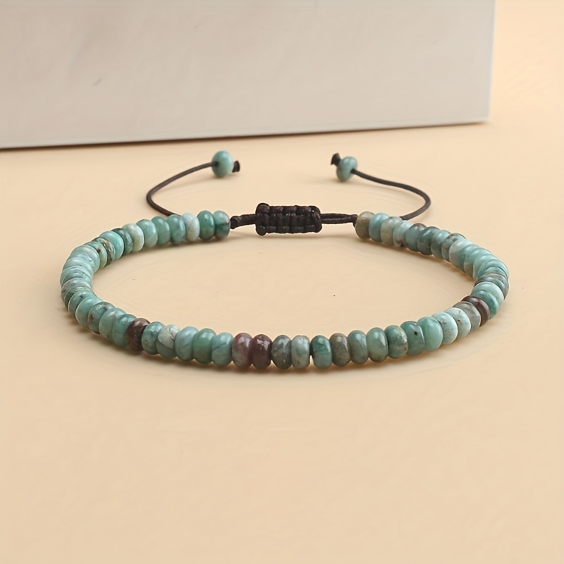 TEMU 1 pulsera bohemia para mujer - Cuenta de abacus de natural, a , ajustable, joyería de unisex, ideal para uso diario, regalo para familiares y en