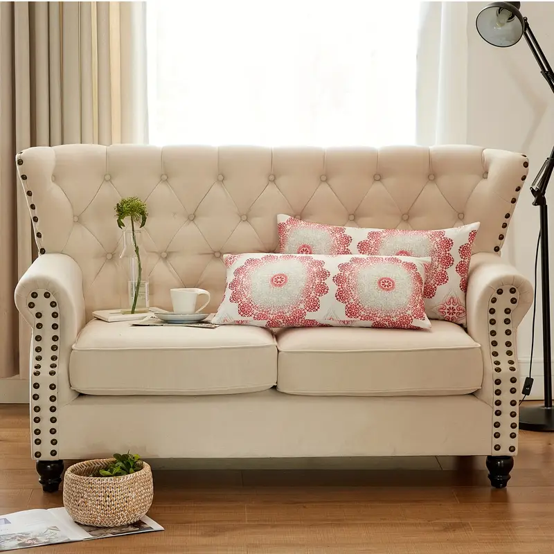2pcs printed soft decorative throw pillow covers set with double sided no insert stylish cushion cover for sofa couch chair living room bedroom decor Product details 3