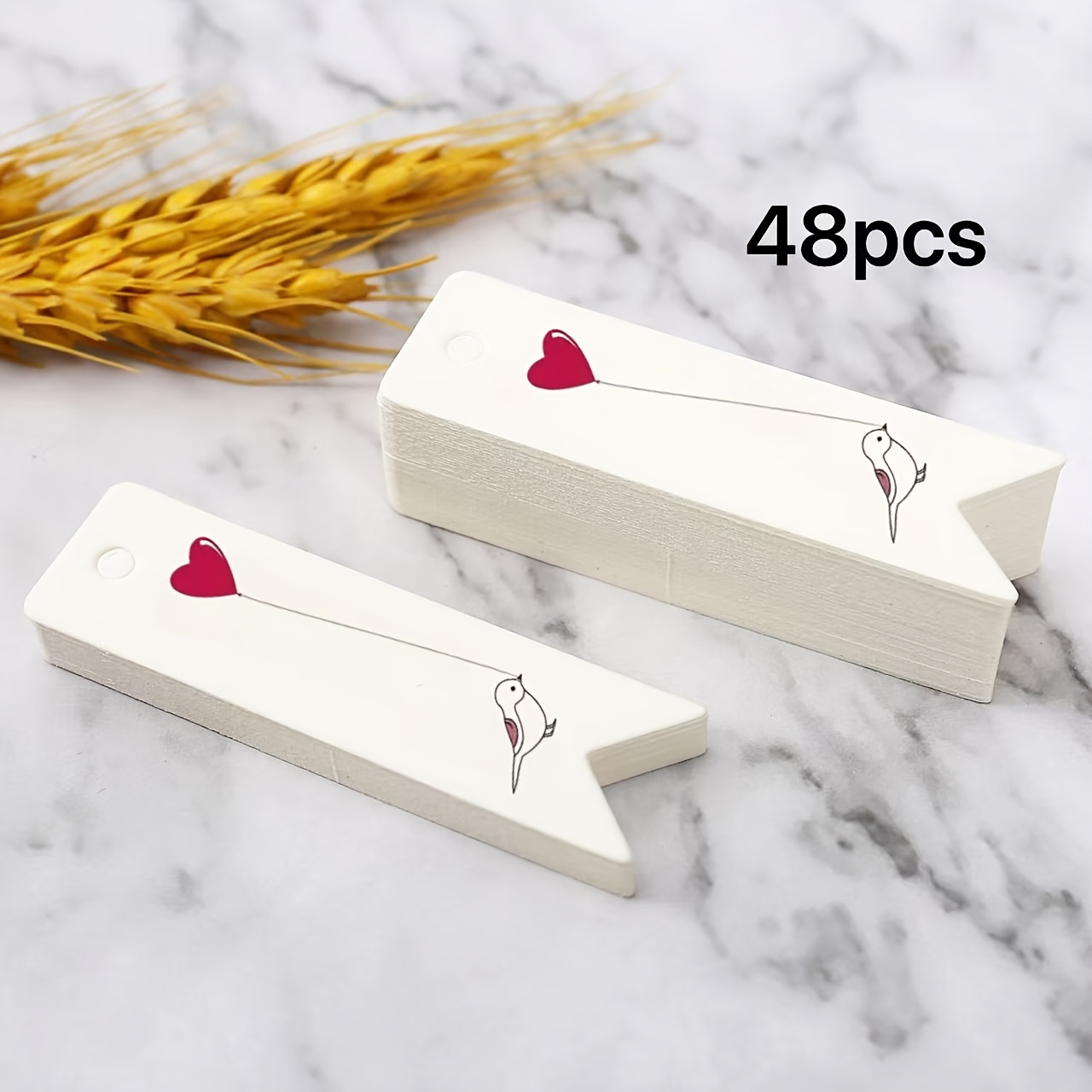 TEMU 48 pz Etichette per Confezioni Regalo con Motivo a Cuore - Stile Minimalista, Adatte per Compleanni, San Valentino, Matrimoni e Etichette per