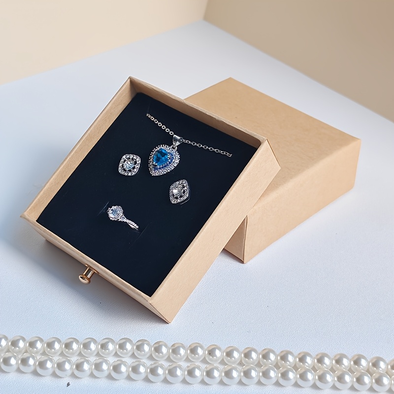 16pcs fashion minimalist drawer jewelry boxes paper material with velvet interior suitable for storing necklaces bracelets rings pendants earrings studs   great for jewelry display souvenir or gift packaging a surprise gift for girlfriend Product details 10