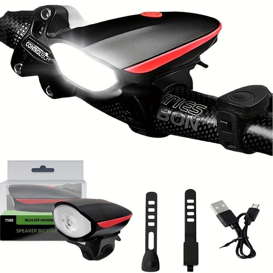 usb rechargeable bicycle light horn suitable mountain bikes Temu