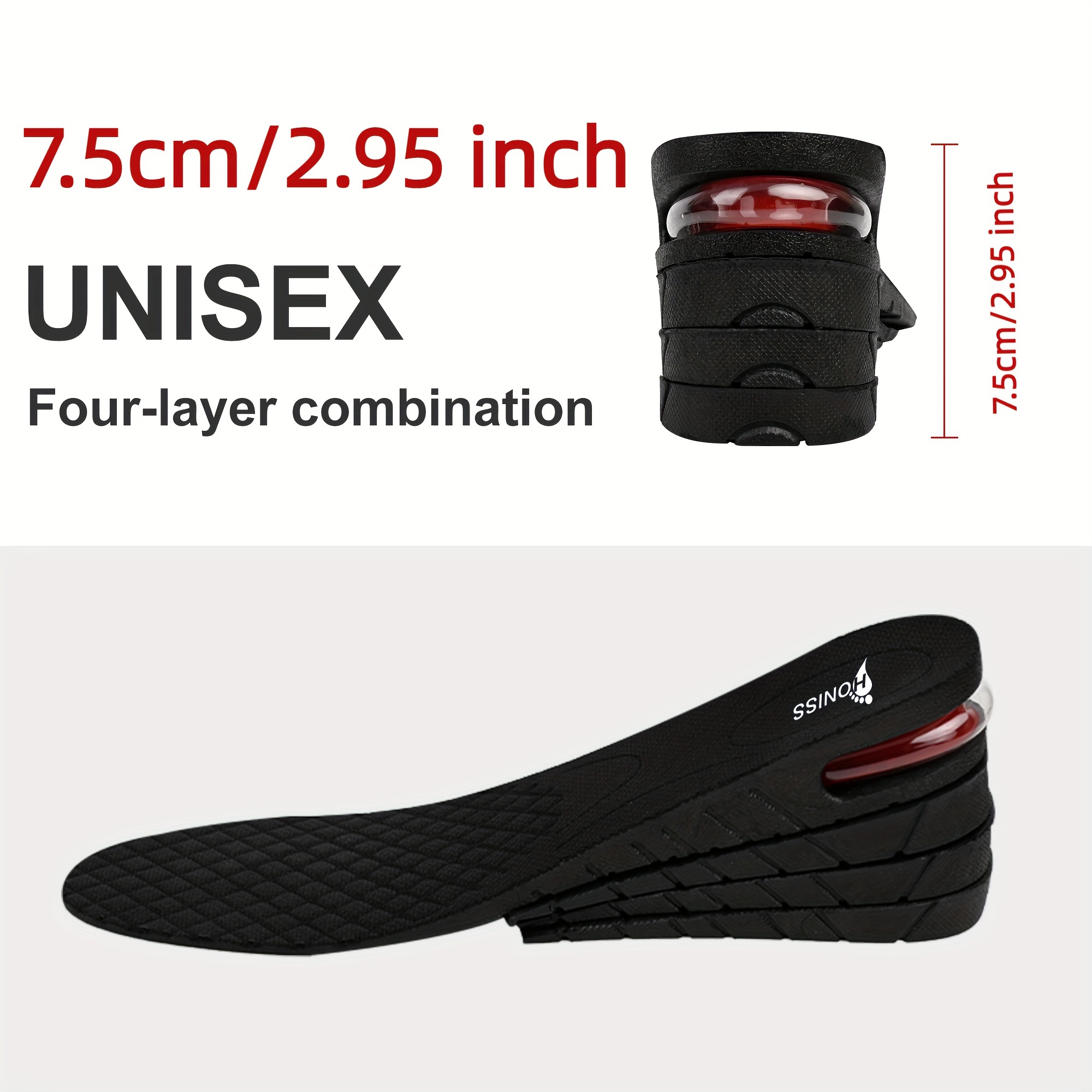 Air Cushion Breathable Height Increasing Insoles Cuttable Temu