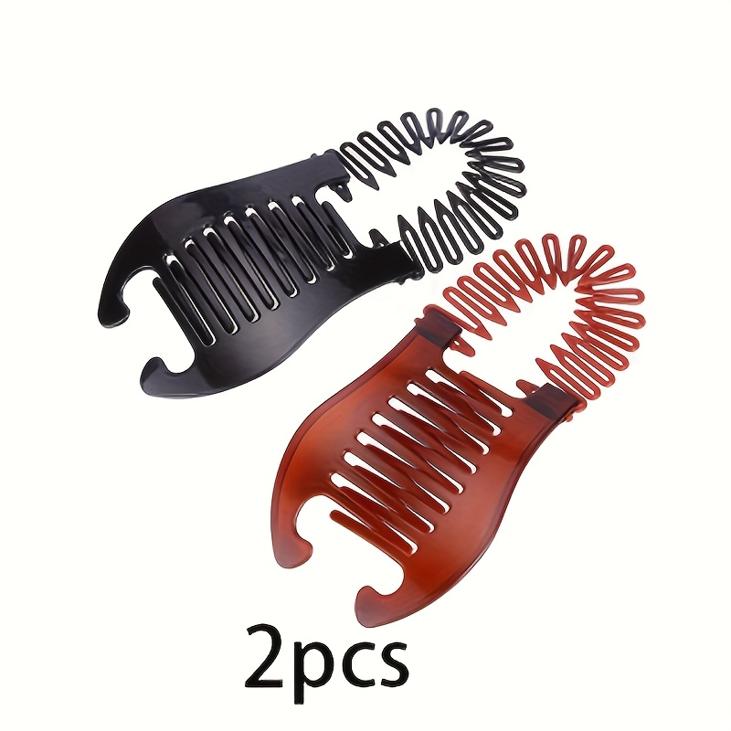 E-shop WANMEI. 2er-Set Haarstyling-Clips, Kunststoffclips, Vertikale Friseurwerkzeuge, Flexible Bananenclips, Pferdeschwanzclips, Haarkämme,