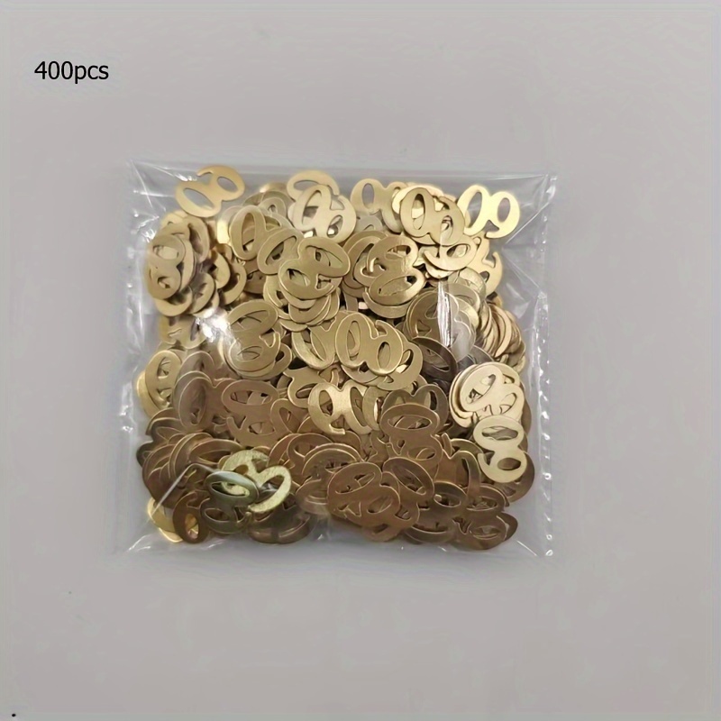 400pcs Of Paper Confetti With 60 For Party Decorations, Home Decor, And Valentine&;s Day Wedding 60th Anniversary Decorations, For Christmas, Halloween