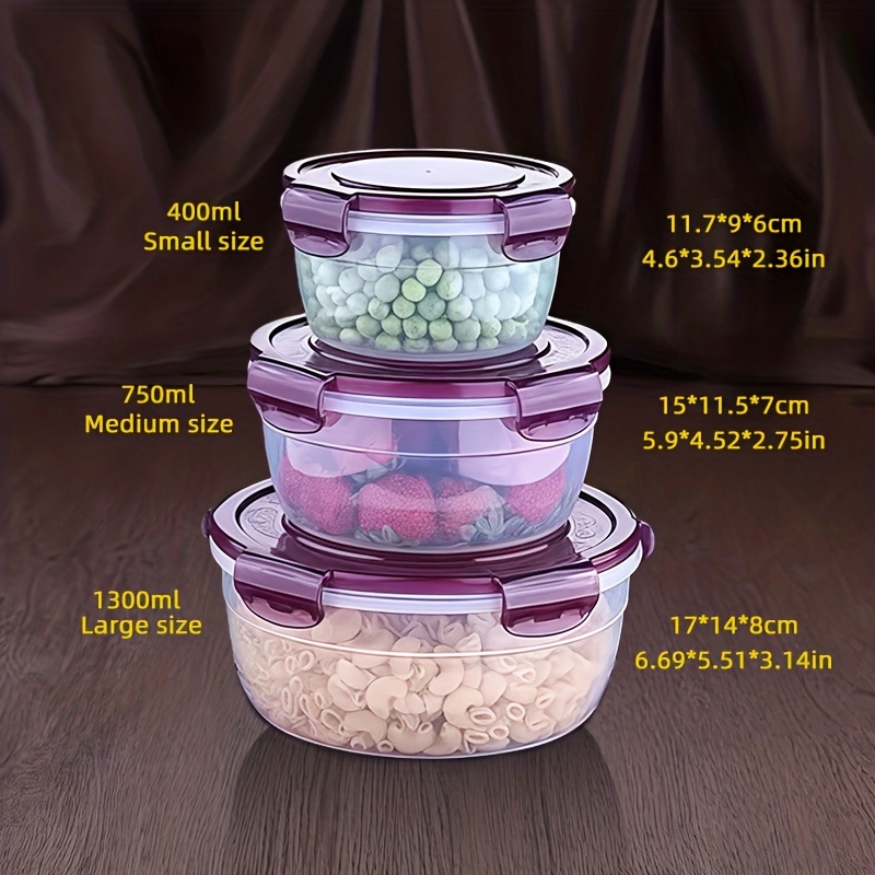 Stackable -keeping Box Multi-functional Fresh-keeping Box Set Airtight Lock Freshness Anti-odor Kitchen Food Fruit Storage Box With Lid Ramen Bowl Heating Bento Box