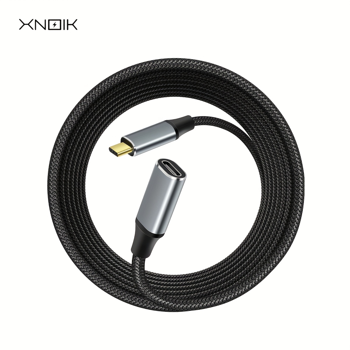 Image of Usb C Extension Cable 120w 10gbps 4k@60hz - Fast Charge & Video Extender For Iphone 16, For , For Ipad Air, For, For Ps5, For Switch - Type C Male To Female Cord For Travel, Gaming, Graduation Gifts