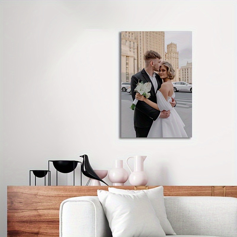 1  canvas print with frame personalized family photo   uv printed home album picture for dining room kids room living room bedroom printed wall decor poster painting office wall hanging decoration details 4