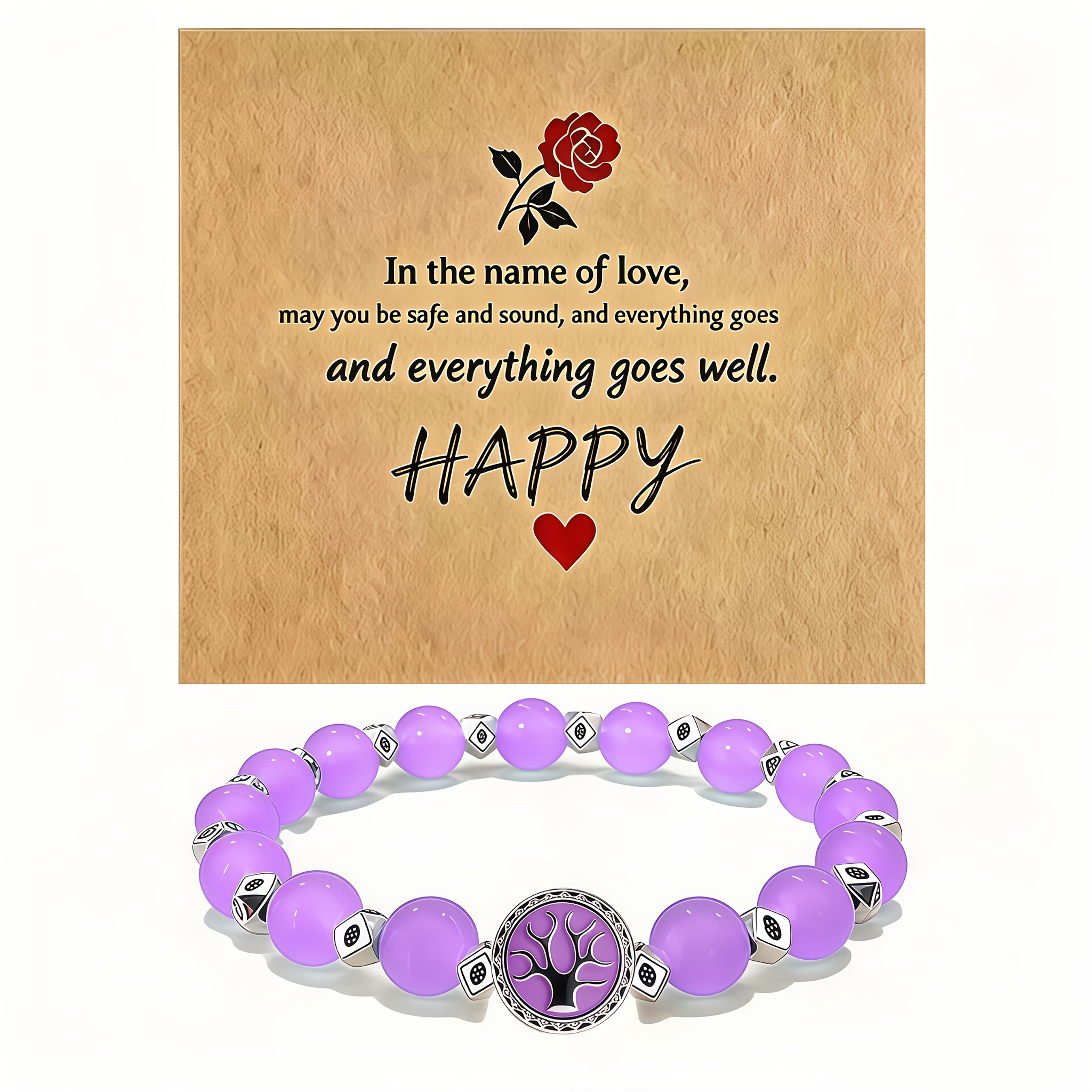 Tree of Life Handmade Beaded Bracelet, Unisex Friendship Gift