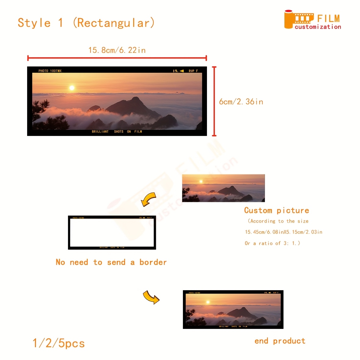 TEMU Film Bookmarks To Map Custom Film Projection Custom Bookmarks Square Rectangle Personalized Gifts