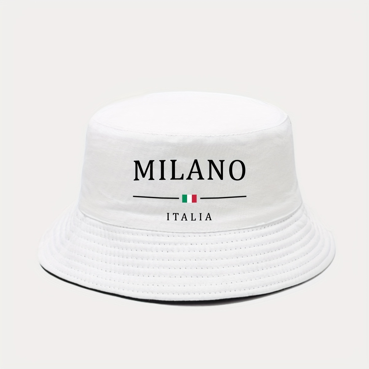 1pc " Italy" Printed Bucket Hat Breathable Sun Hat Outdoor Sports Vacation Travel Foldable Fisherman Cap For Spring Summer