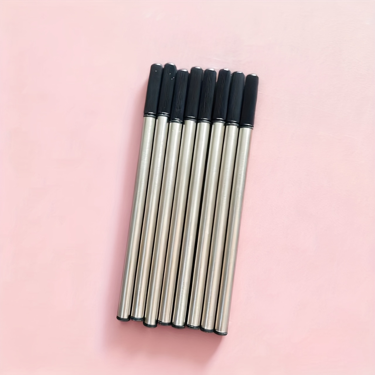 TEMU 8uds/20uds 11Cm/4.33 Pulgadas de Pluma Metálica con Tinta Líquida, de Pluma con Tinta Líquida Neutra - Disponible en : , Azul y Negro