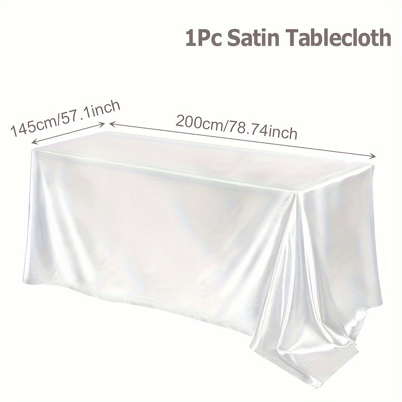 E-shop 1 Stück, Hochzeitsdekoration, Sommerdekoration, Gartendeko für draußen, Außendekoration, einfarbige Satin-Tischdecke, rustikale