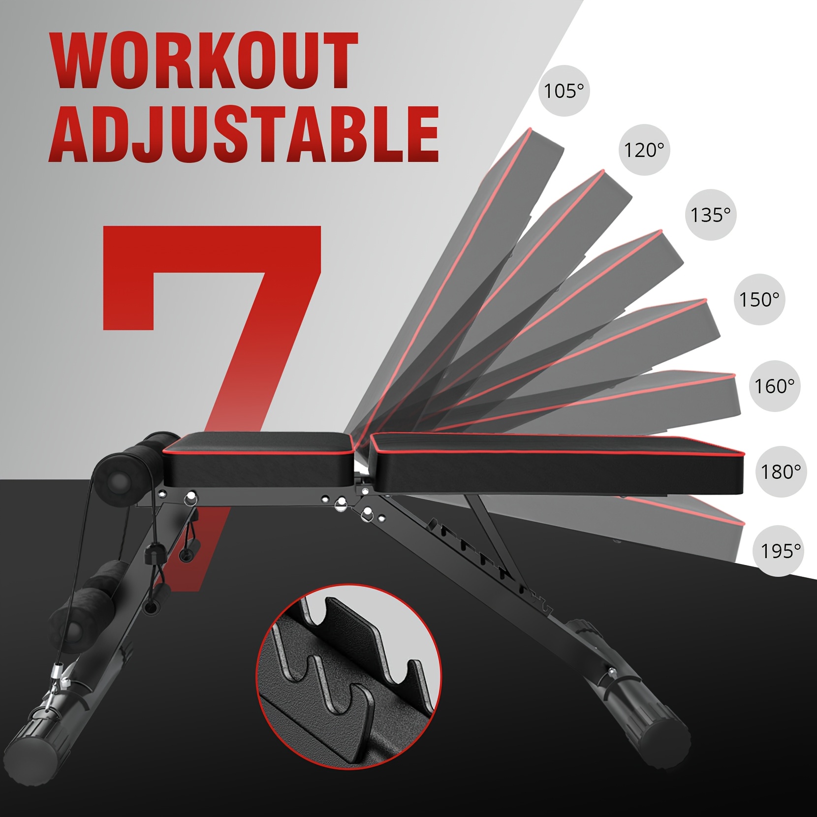 adjustable weight bench utility   for full body workout foldable flat incline   fid bench press for home gym details 1