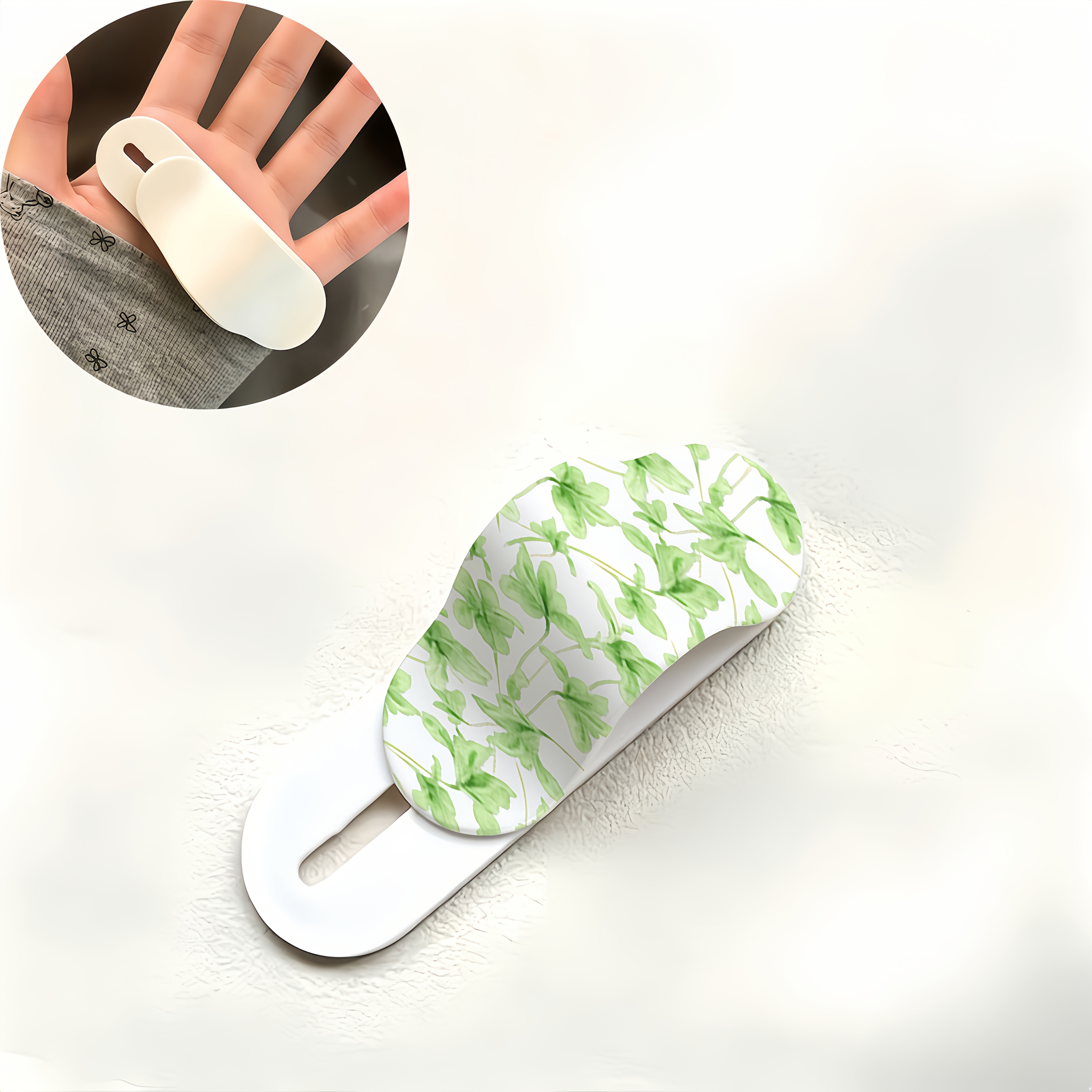 Aqua Vine Shadow Design Sticky Note-Compatible Phone Holder