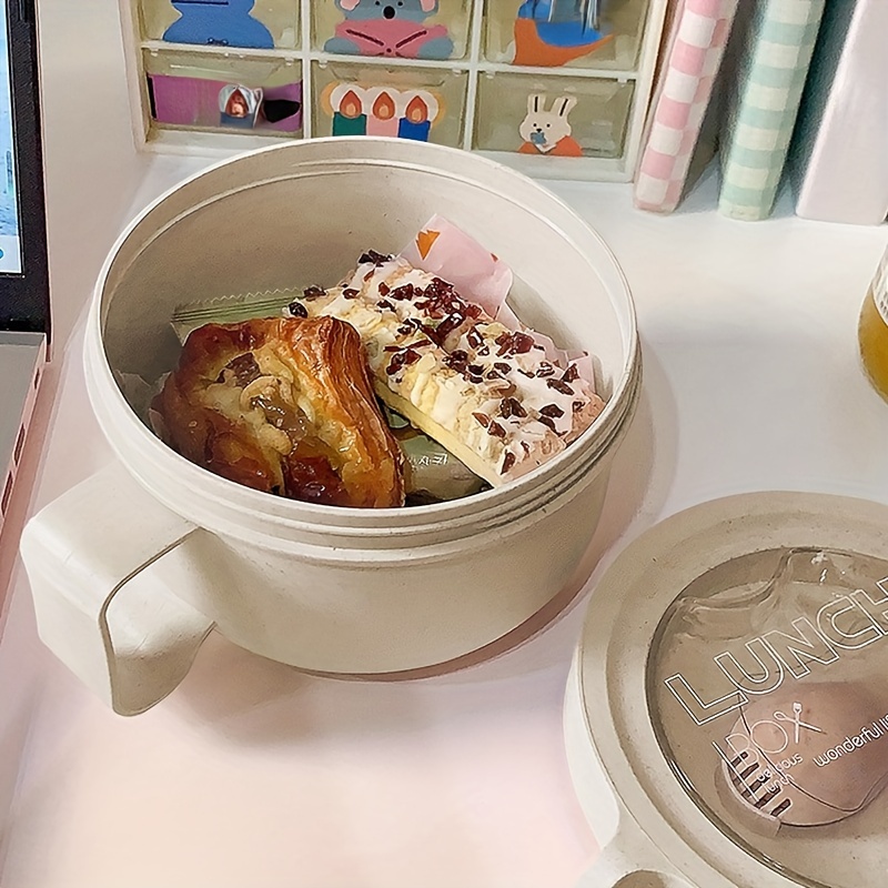 1pc microwave soup mug with lid   design leakproof ramen bowl for hot food storage ideal for soup rice cereal durable material soup bowl