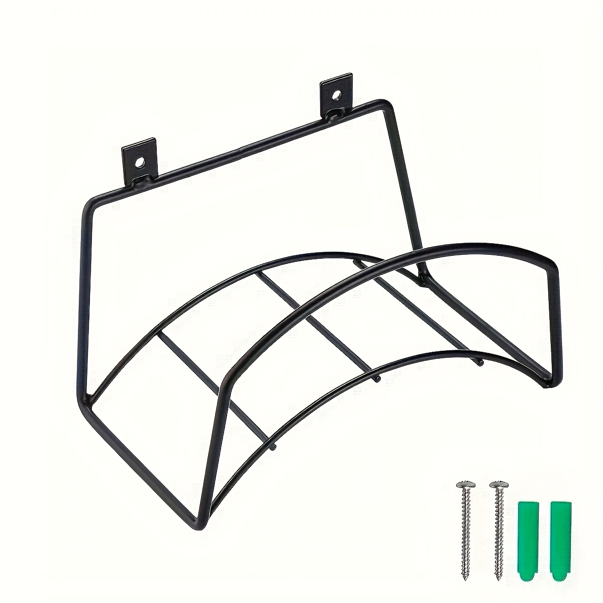 TEMU 1pc, Wall-mounted Garden Hose Holder, Detachable Wrought Iron Hose Rack, Garden Wall Hose Storage Rack, Heavy-duty Garden Hose, Supports Durable