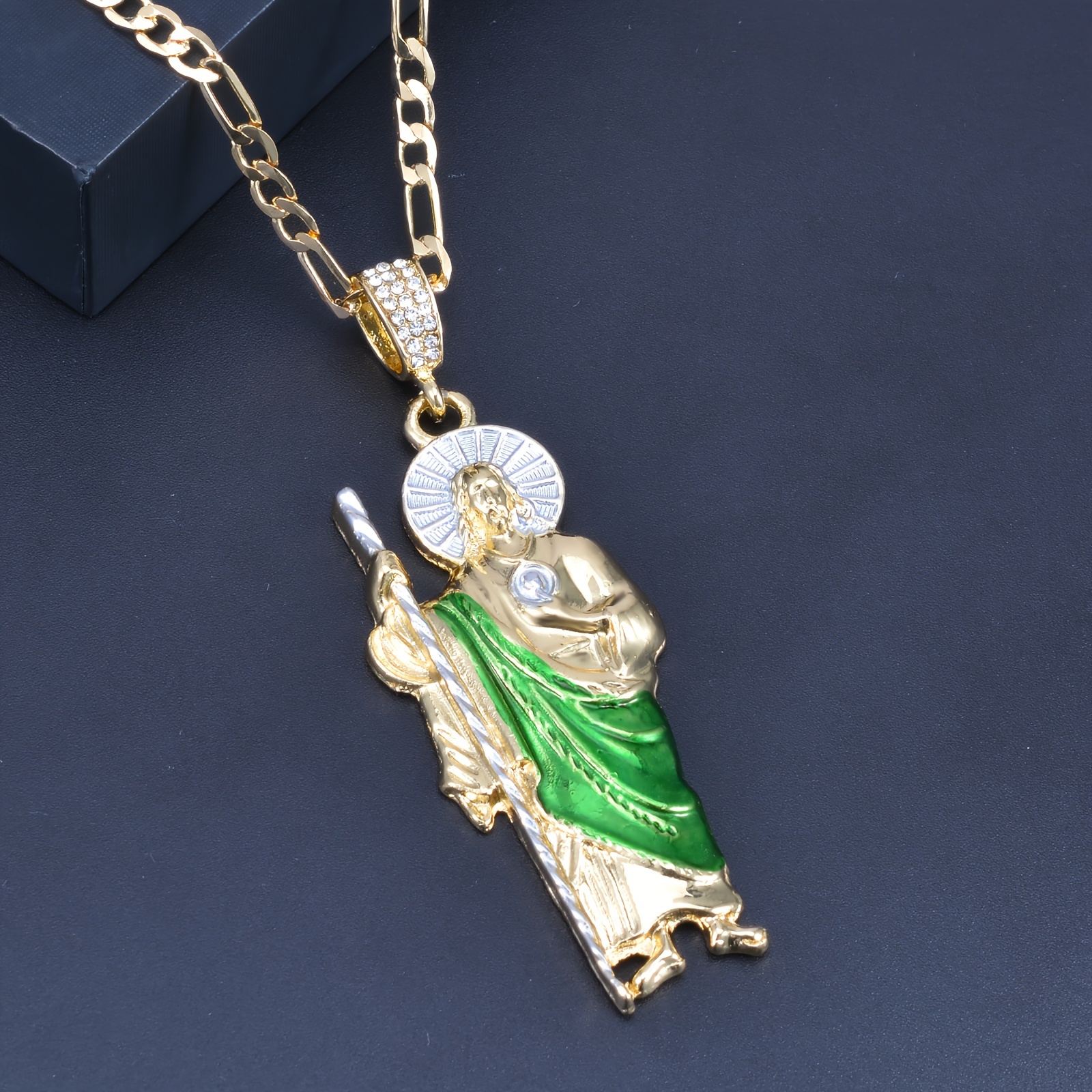 

1pc Fashion Pendant Necklace, Saint Juda Pendant Necklace, Holiday Gift For Men And Women