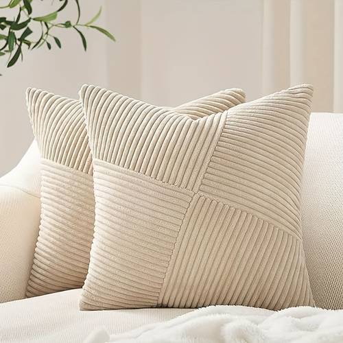1 corduroy throw pillow with filling decorative textured corduroy throw pillows for couch bed christmas decorations