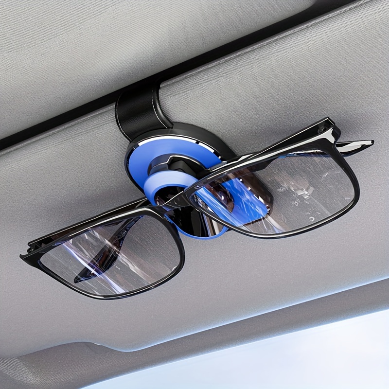 TEMU 1pc Multi-functional Car Glasses Holder: Abs Resin Material, Suitable For Various Glasses Styles
