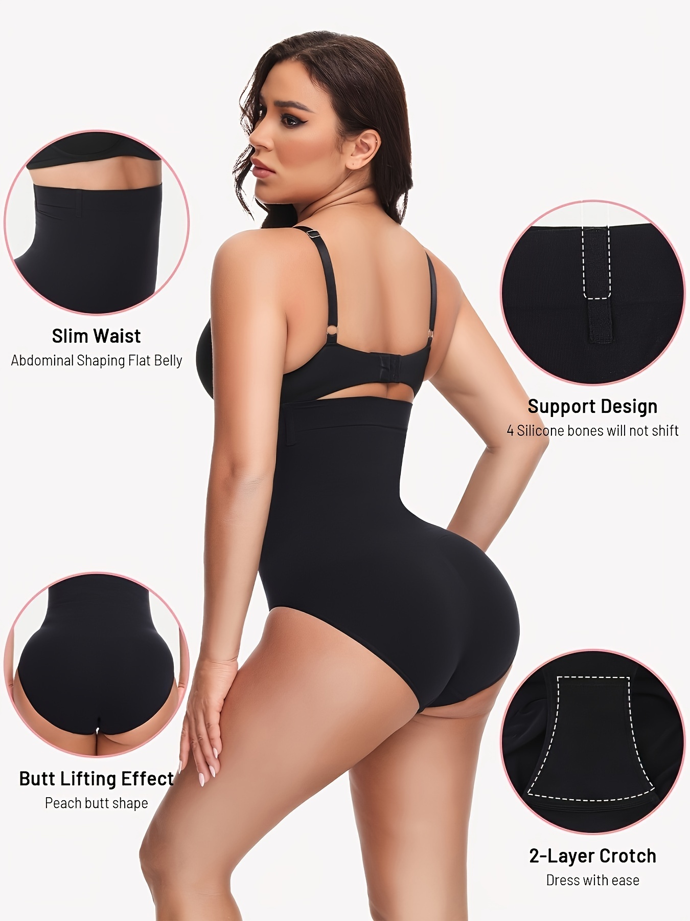 tummy control shapewear for women high wasited body shaper underwear for dress seamless control panties girdle details 0