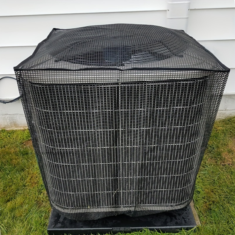 

All-season Mesh Air Conditioner Cover - Adjustable Outdoor Ac Unit Protector, Prevents Clogging From Leaves & Debris