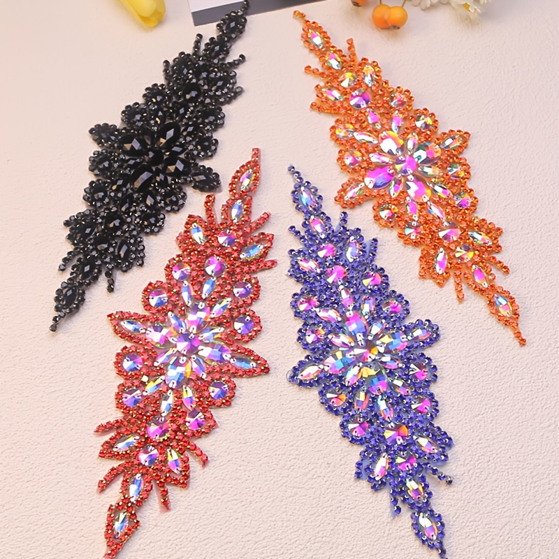 High-Grade Rhinestone Decal Bride Waist Seal Adhesive Patch