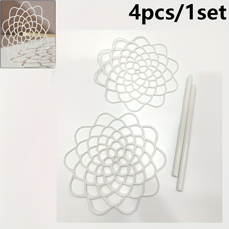 E-shop 4 Stück/1 Set Plastik-Spiralhalter für Blumen - Handgefertigte Bukettfixierständer für Kamelien & andere Blumen, ideal für Valentinstag &