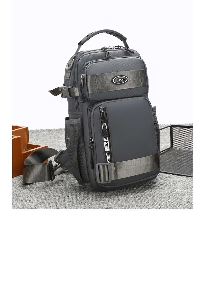 Wasserdichte Sling-brusttasche Mit Fächern Für Herren_voghion.com