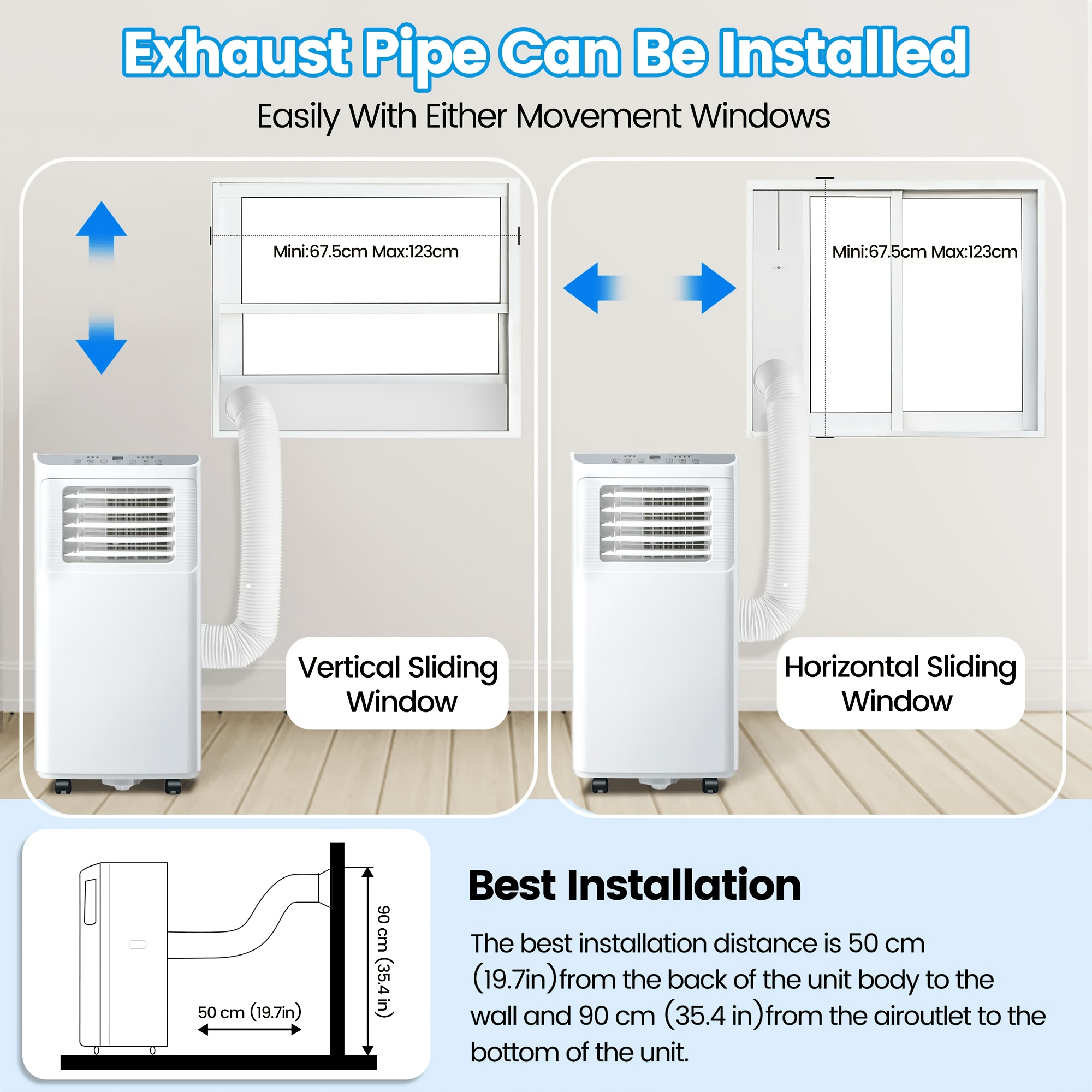 8000 BTU Portable AC Unit (4400BTU SACC) with Remo...