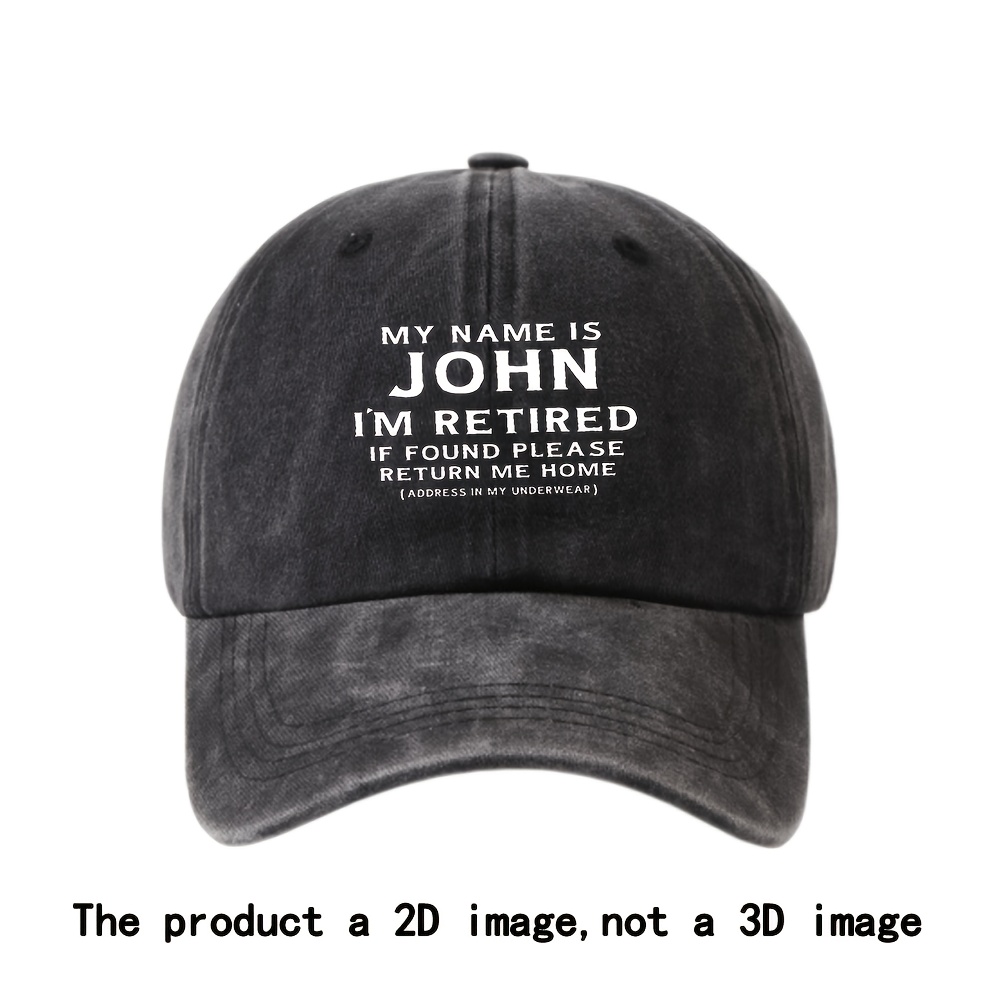 TEMU 1pc, Retired, Name Baseball - Adjustable Snapback, Lightweight & Breathable Polyester, Parties & Outdoor