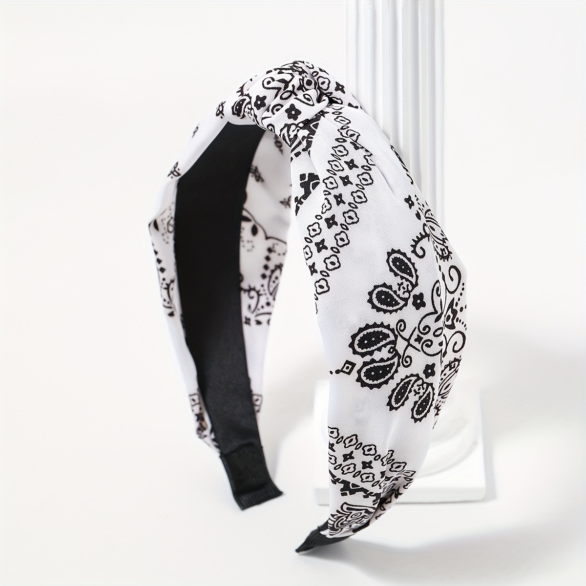 set 4 stylish bohemian hairbands women multicolored paisley  display picture 3