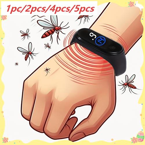 unisex mosquito repellent wristbands for home use safe and portable without in packs of 1 2 4 or 5 suitable for and outdoor