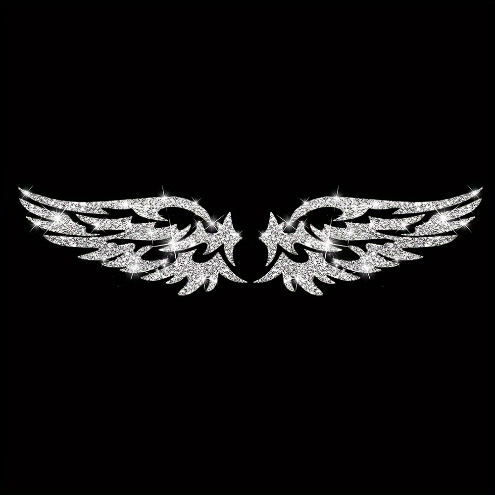 2 Pieces Of Wing Rearview Mirror Stickers Shiny Car Rearview Mirror Decoration Stickers Reflective Car Stickers Motorcycle Stickers Laptop Stickers
