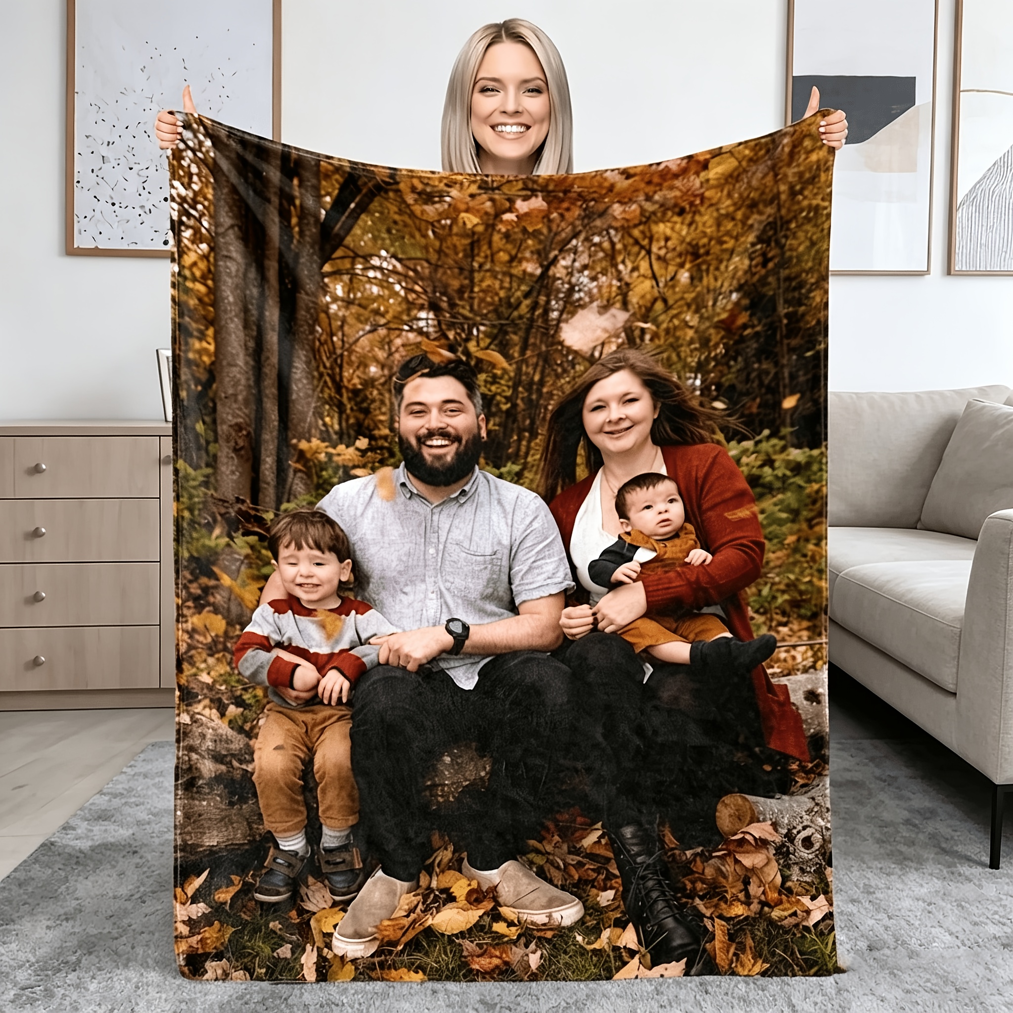 TEMU /photo Custom Blanket, Can Customize Personalized Pictures/photos, Give To Your , Soft Flannel Personalized, Light And Warm, Suitable For Sofas,