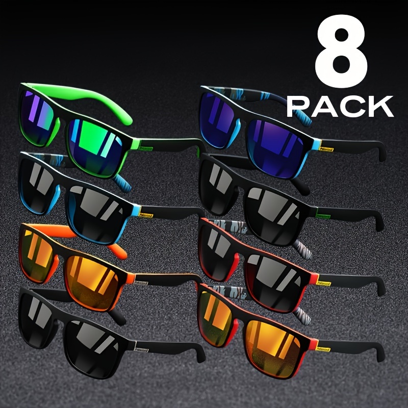 

8 Pack Of Polarized Glasses: True For Fishing, Hiking, Driving, And Use - Men's And Women's Styles