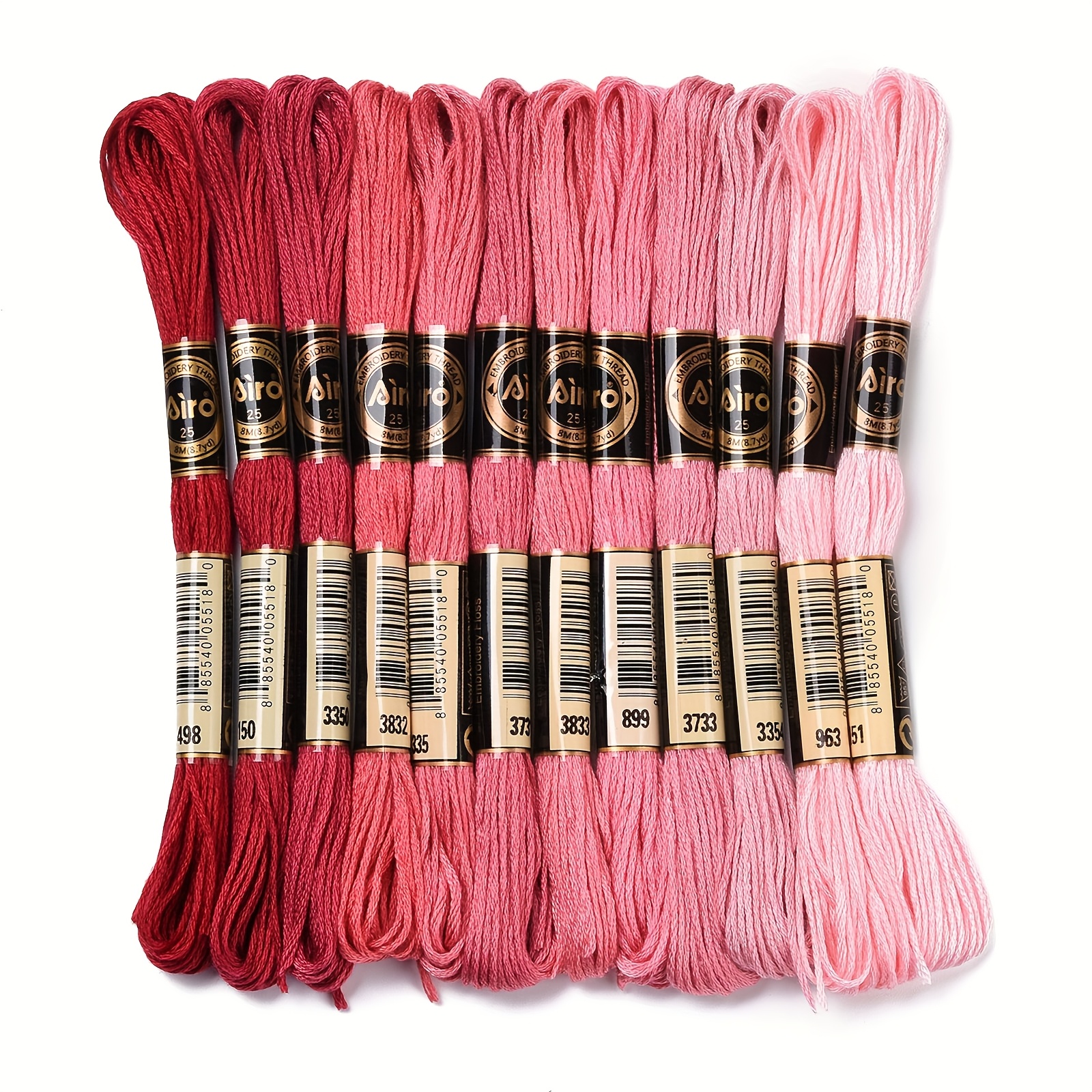 12 Skeins Variegated Embroidery Floss - Gradient Polyester Cross Stitch Thread For Bracelets, Jewelry & DIY Crafts