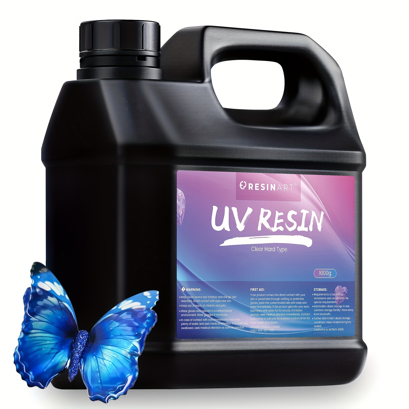 

Uv Resin 1000g, Hard Ultraviolet Epoxy Resin Glue, Low Odor Transparent Solar Cure Sunlight Activated Resin For Jewelry Making, Diy Craft Decoration, Mold, Casting And Coating