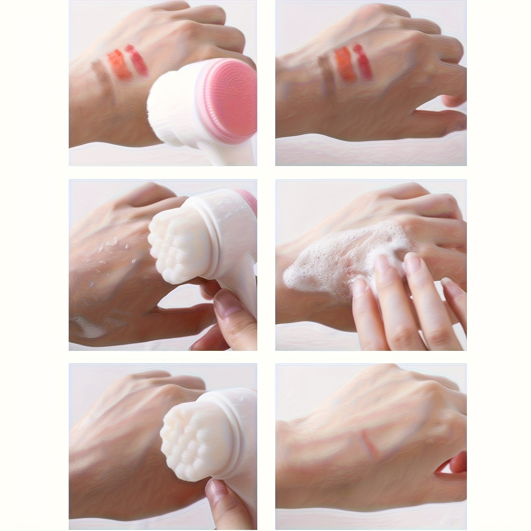 Facial Brush, Facial Exfoliating And Deep Cleansing Brush, Double-Sided And Soft Bristle Cleansing Milk, Light Care Facial Toner 365 Days Use, Suitable for All Seasons, Available in 194 Countries, Includes 24 Festivals