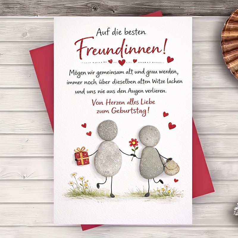 E-shop Eine Geburtstagskarte für mit einem niedlichen -Design mit Herzen, zum Feiern deiner Schwester oder deiner Bestie. Ein ideales, aufmerksames