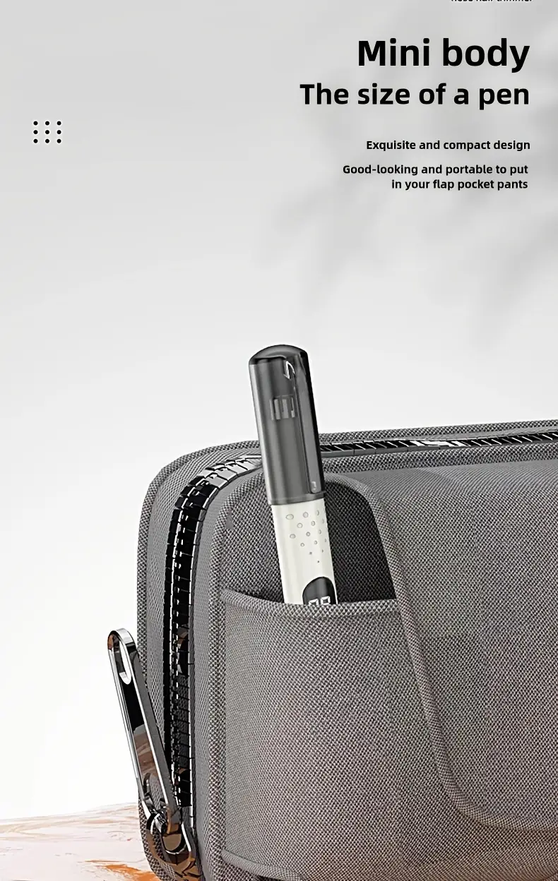 portable electric nose hair trimmer stainless steel cutting head no pulling hair and   fashionable and simple for   men and women usb charging suitable for nose hair eyebrow and ear hair trimming Product details 5