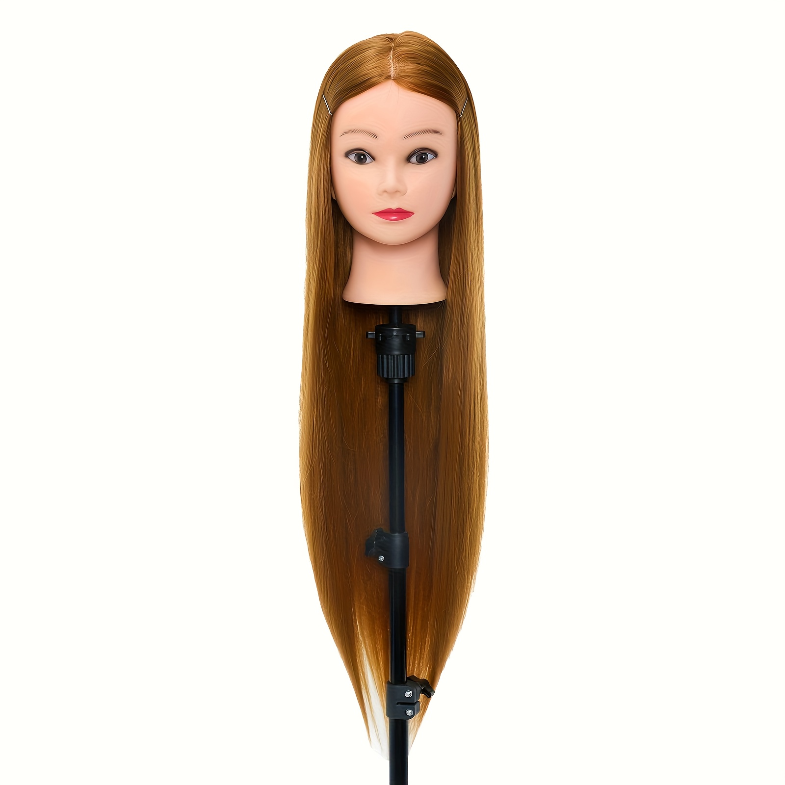 Image of 30" 75cm Long Hair Training Head Mannequin For Braiding, Professional Hairdressing Doll Heads For Salon Practice
