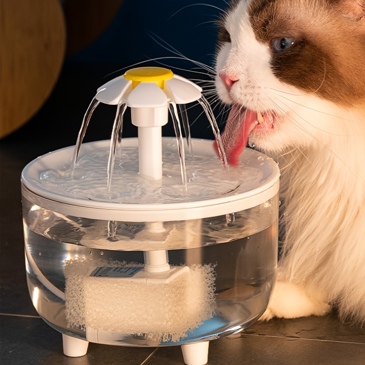 50.72oz Transparent Pet Water Fountain Automatic Circulation Cat Water Drinking Dispenser USB Water Fountain For Indoor Cats