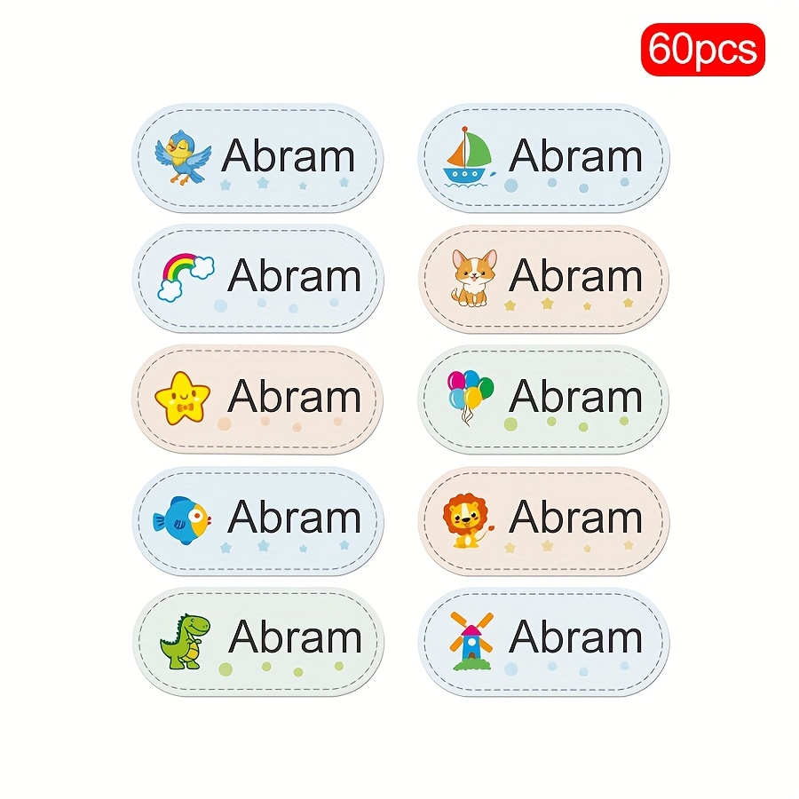 Image of Customizable ! Iron-on Fabric Name Labels Perfect For Daycare & School Supplies-let Their Clothes - , Washable, Precut & Designed To