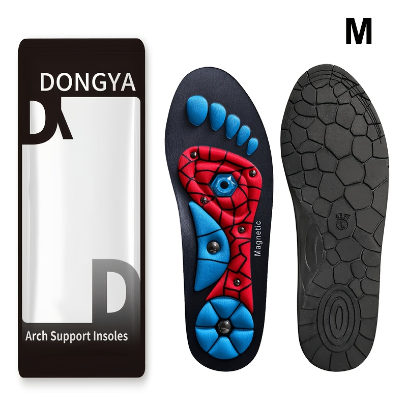Image of A Pair Of Magnetic Insoles For Foot , Suitable For Men And Women, Improves Work , Provides Shock Absorption And Arch Support, And Promotes Smooth Of Meridians. Magnetic Care Insole