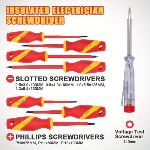 insulated screwdriver plier set insulated electrician screwdriver set for electrician magnetic phillips slotted screwdriver