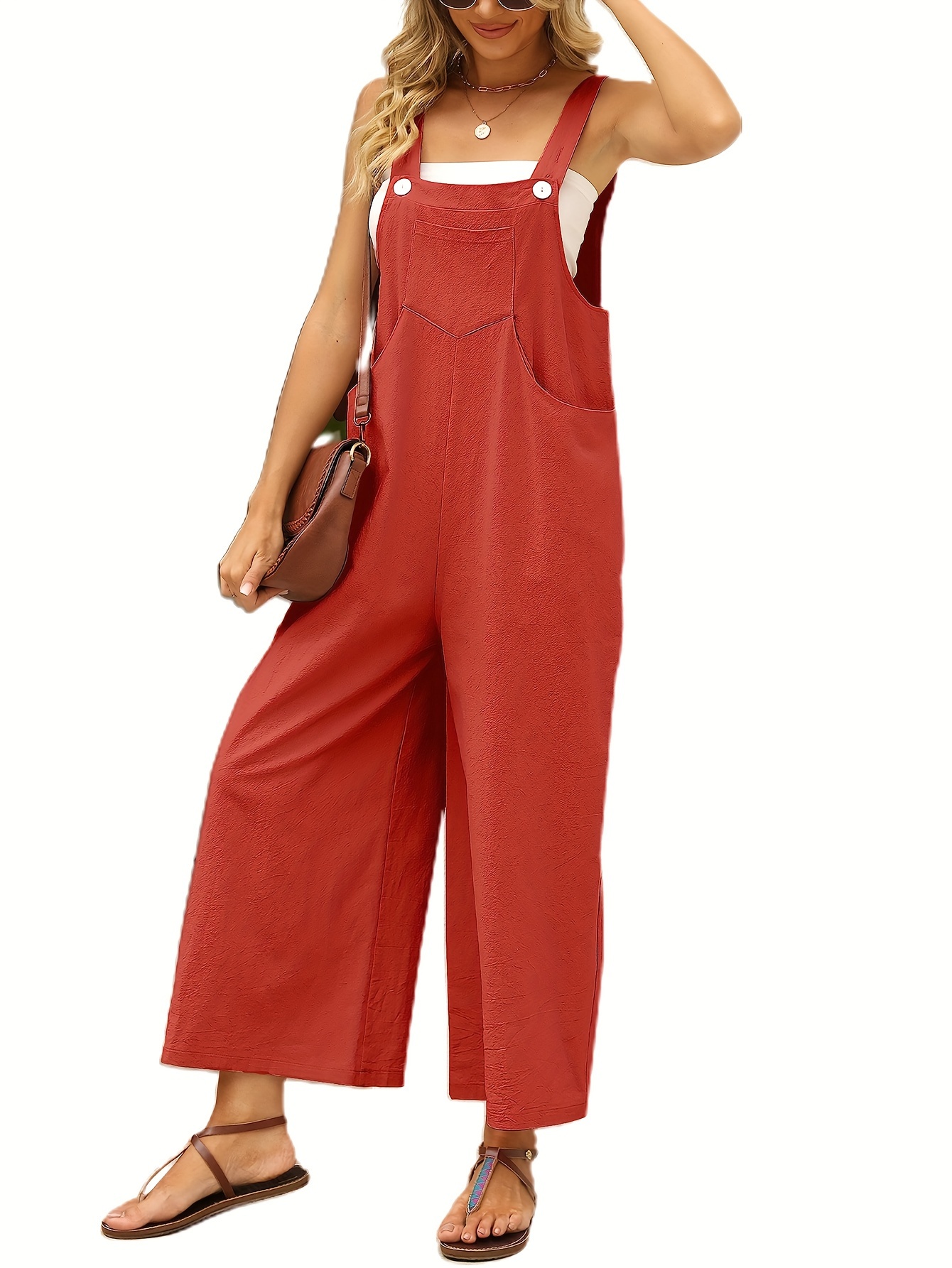 Salopette Femme Ample Harem - Style Vintage, Imprimé Floral, Grande Taille | Pantalon Combinaison été Décontracté