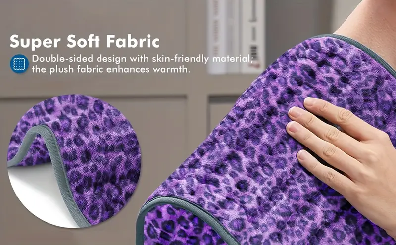 xl double sided heating pad with remote control electric back neck shoulder blanket adjustable heat settings auto shut off soft purple polyester ideal gift for men women mom dad adjustable heating pad quilted texture soft polyester Product details 4