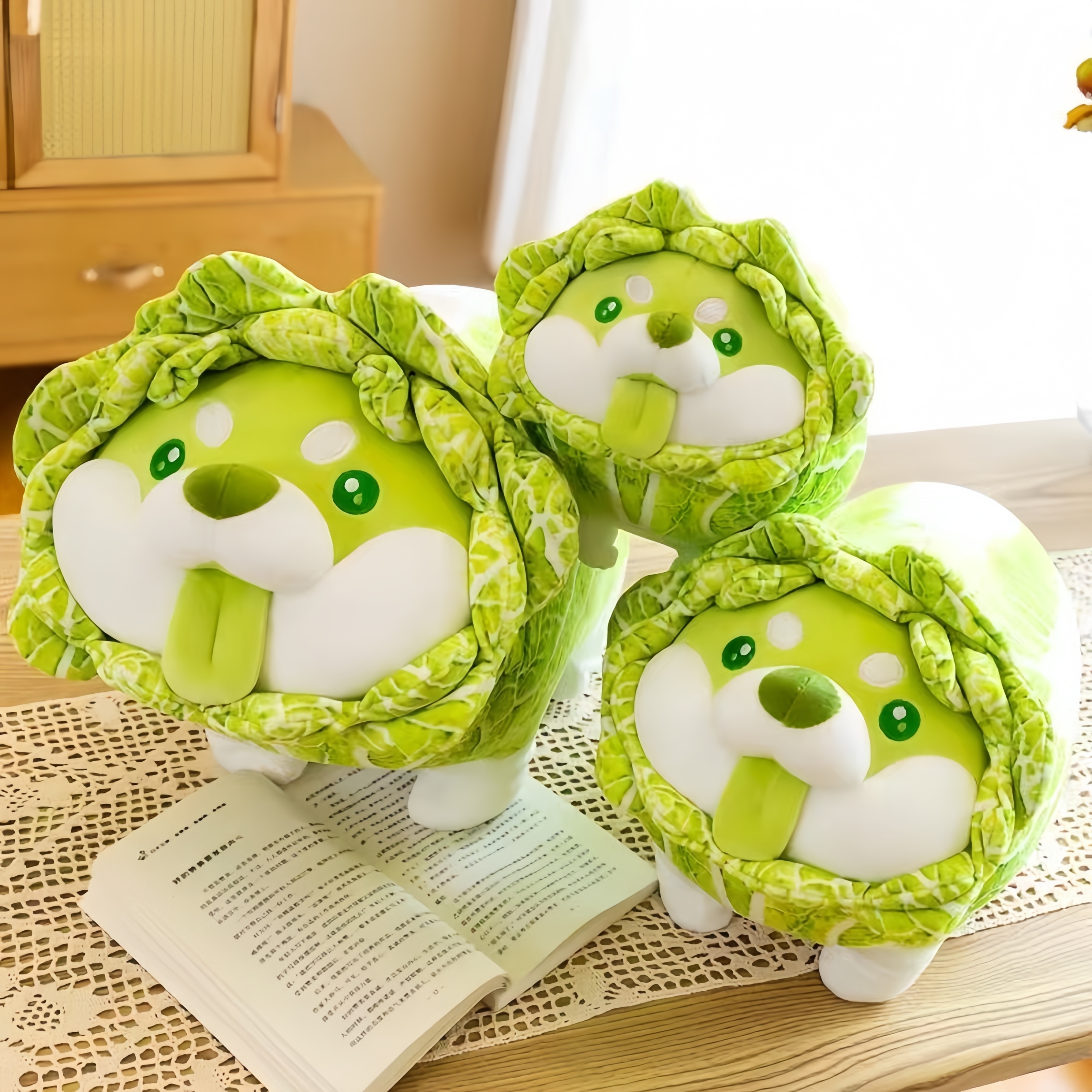 

Huhujia Funny Cabbage Dog Plush Toy - Chew-resistant Pet Plaything For Small To Medium Breeds Dog Toys For Aggressive Chewers