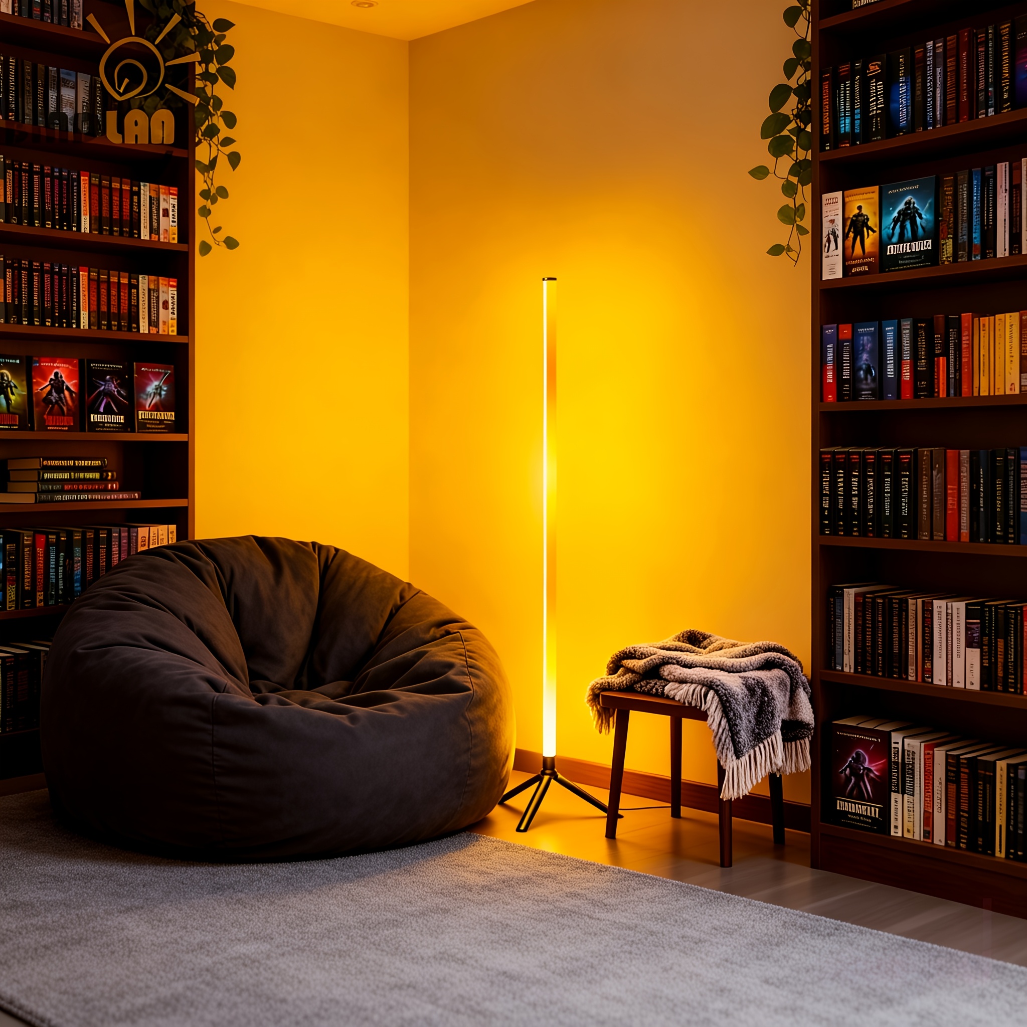 RGB Floor Lamp with Music Sync, 20 Dynamic Lighting Modes for Gaming Room & Content Creation, USB Powered Ambient Light for Modern Decor, Plug and Play Design
